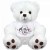 18 Inch White Teddy Bear wearing Happy Mothers Day Tshirt Plush Soft Toy